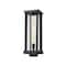 Z-Lite Glenwood 1 Light Outdoor Post Mount Fixture, Black & Clear 586PHBS-BK - alternate 1